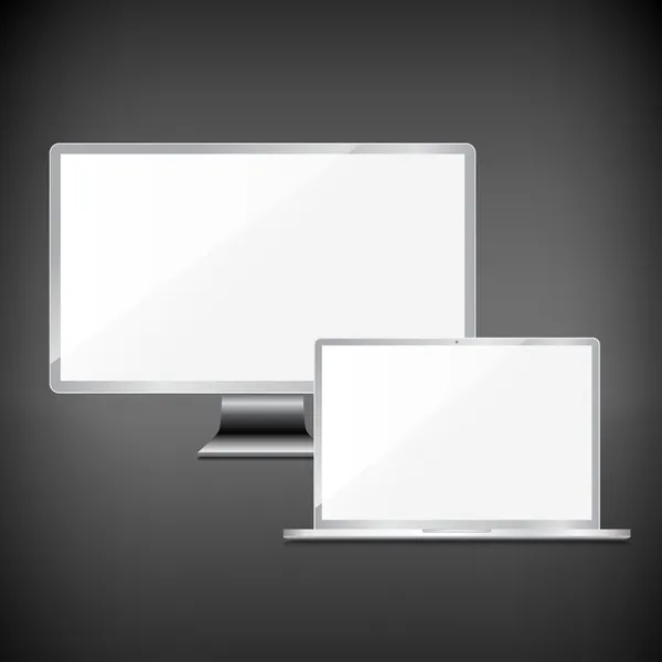 Blank screens set, isolated on white background Stock Vector Image by