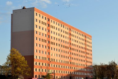 blok daire, şehir manzarası, prefabrik ev.