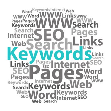 metin bulut. SEO wordcloud. etiket kavramı. vektör çizim.