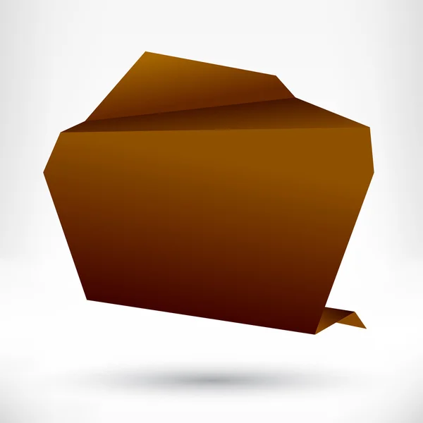 Discurso bolha origami estilo. Vector fundo abstrato . — Vetor de Stock