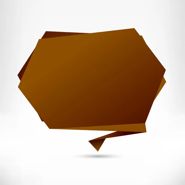 Discurso bolha origami estilo. Vector fundo abstrato . — Vetor de Stock