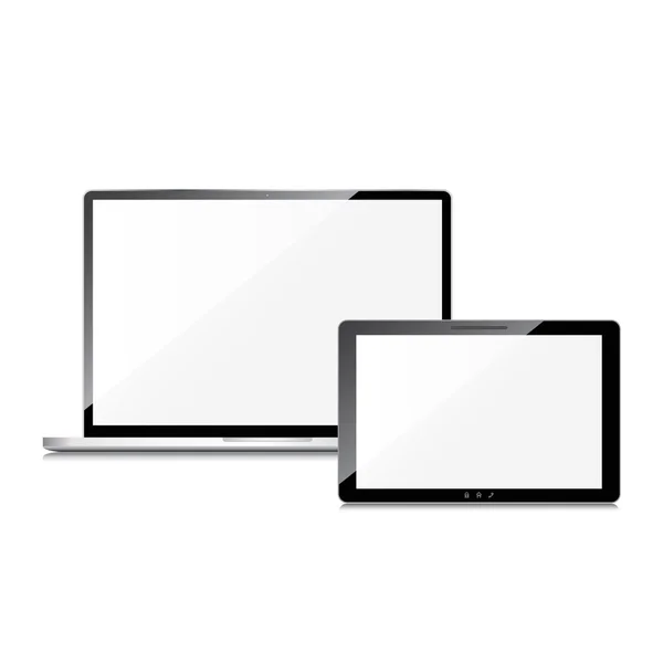 Blank screens set, isolated on white background — Stock Vector