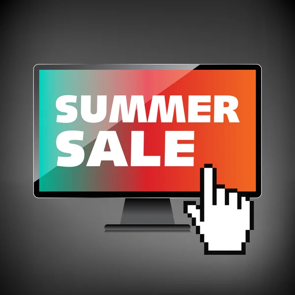 Summer sale words. Markdown, discount on High-quality computer d — Stock Vector