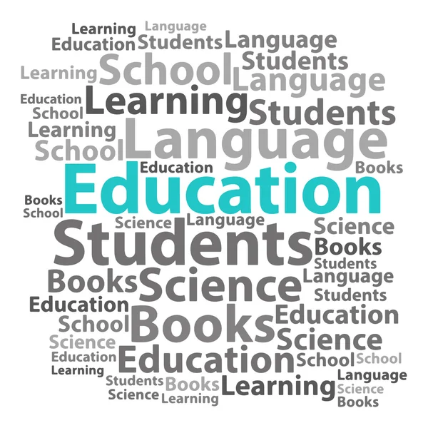 metin bulut. Eğitim wordcloud. etiket kavramı. vektör illustratio