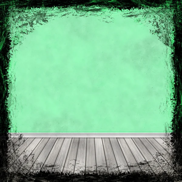Fundo de grunge verde. Textura vintage abstrato com moldura e — Fotografia de Stock