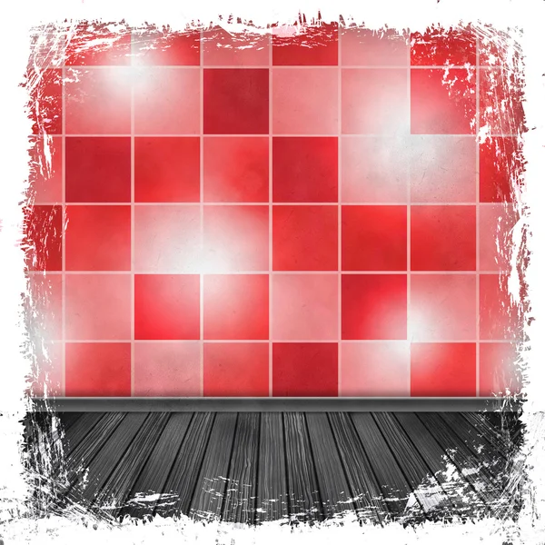 Red grunge background. Abstract vintage texture with frame and b — Stock Photo, Image