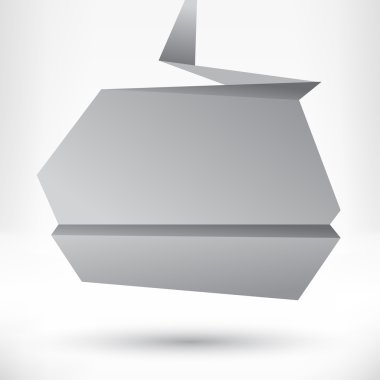 konuşma balonu origami tarzı. vektör arka plan.