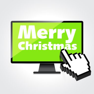 Merry christmas web, modern kavram. yüksek kaliteli bilgisayar displ