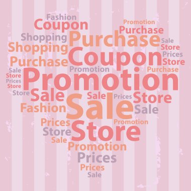 metin bulut. Satılık wordcloud. etiket kavramı. vektör çizim.