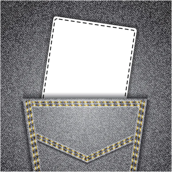 boş etiket. siyah arka kot cebine gerçekçi denim doku