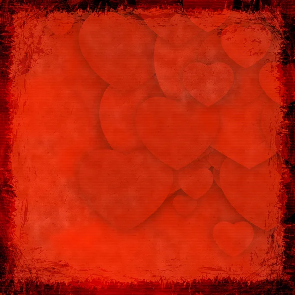 Fond grunge rouge. Texture vintage abstraite avec cadre et b — Photo