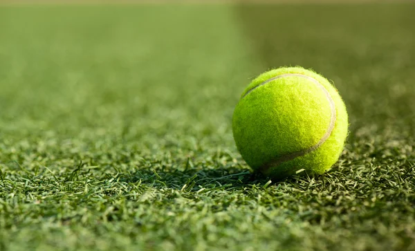 A tennis ball on the playground — Stock Photo, Image