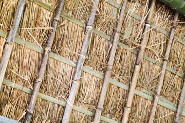 hasır ve bambu İnşaat malzemeleri ile dövülmüş