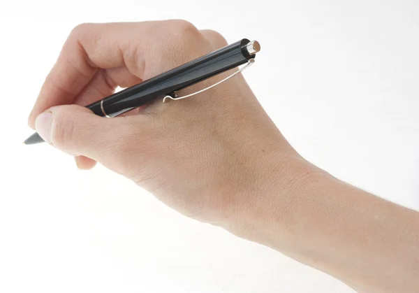 Arm met pen — Stockfoto