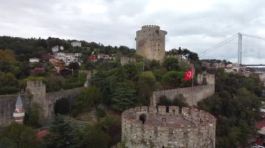 Rumeli Hisari kalesi Türkiye, İstanbul 'un hava manzarası
