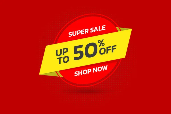 Super Sale Banner Discount Vektorillustration — Stockvektor