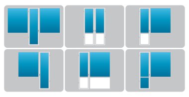 vector types of balconies clipart