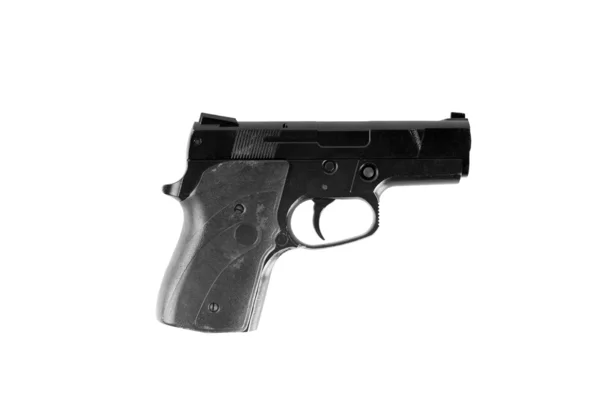 Handfeuerwaffe auf weißem Hintergrund. — Stockfoto