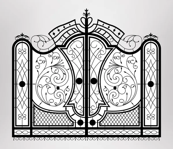 Forged gate. — Stock Illustration Forged gate. Royalty Free Stock Vectors