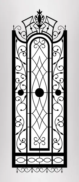 Forged gate door. — Stock Illustration Forged gate door. Vector Graphics