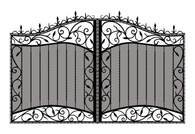 Forged gate. clipart
