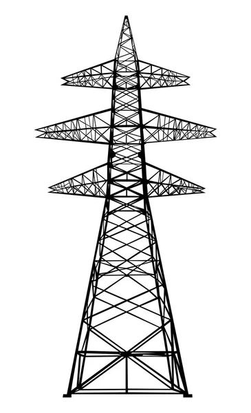 Torre de transmissão de energia . — Vetor de Stock