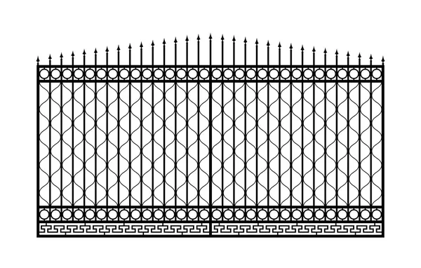 Кованые ворота с острыми шипами . — стоковый вектор