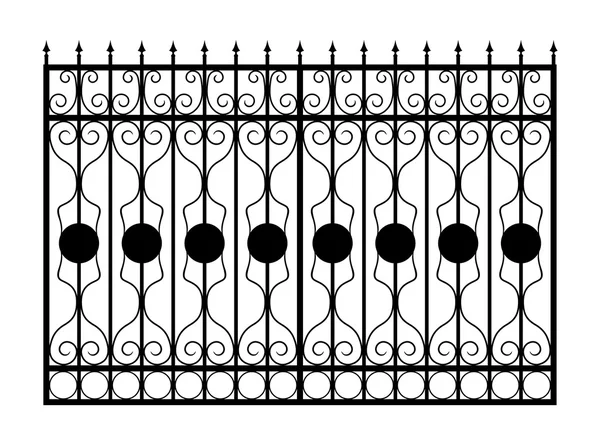 Puerta forjada con picos afilados . — Archivo Imágenes Vectoriales