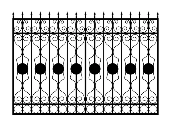 Forged gate with sharp spikes. — Stock Illustration Forged gate with sharp spikes. Royalty Free Stock Vectors