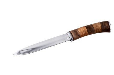 bıçak üzerinde beyaz izole.