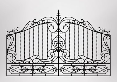 Forged gate. clipart