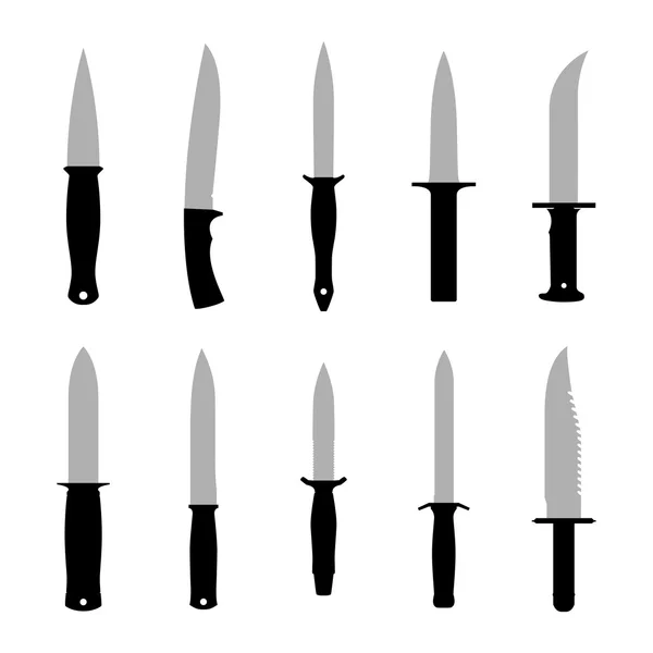 Ensemble de couteaux . — Image vectorielle