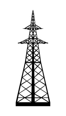 Power transmission tower. clipart