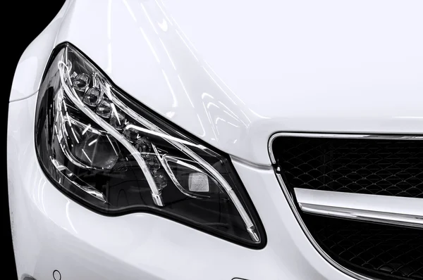Closeup headlights of business car. — Stock Photo, Image