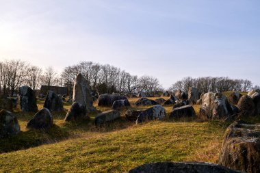 Viking graveyard of Lindholm Hoje (700-1.000 bc), near Aalborg, in north Jutland, Denmark