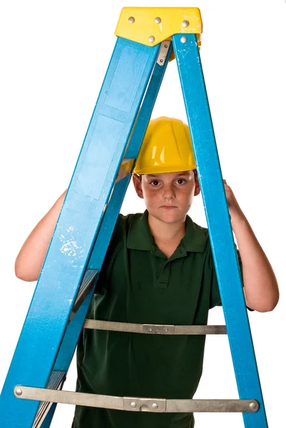 Joven - futuro trabajador de la construcción — Foto de Stock