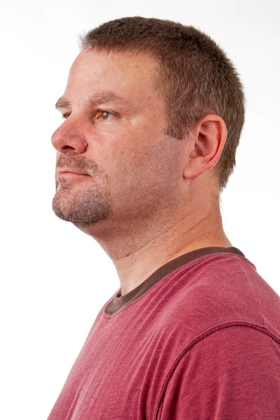 Caucasian male with a goatee in profile view — Stock Photo, Image