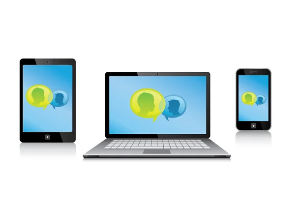 dizüstü bilgisayar, tablet & telefon ekranı