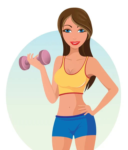 Girl exercising — Stock Vector