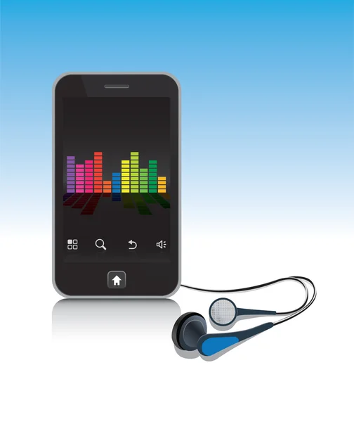 Lettore musicale smart phone Vettoriale Stock
