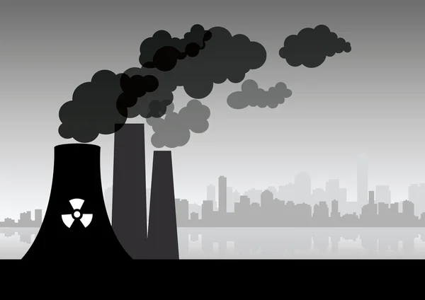 Contaminación industrial — Vector de stock