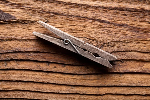 Clothes peg on wood — Stock Photo, Image