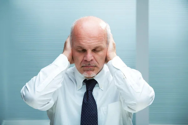 Can't hear (closed eyes) — Stock Photo, Image