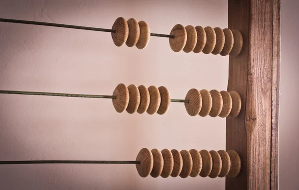 Старий дерев'яний abacus — стокове фото