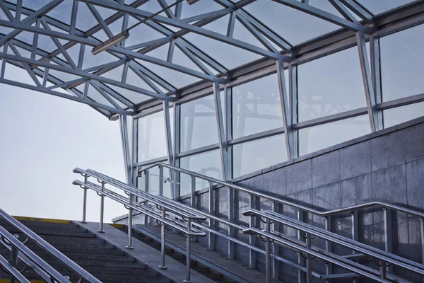 Staircase. New builded subway exit tunnel — Stock Photo, Image