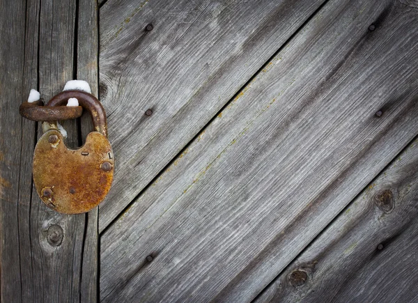 Old door and lock — Stock Photo, Image