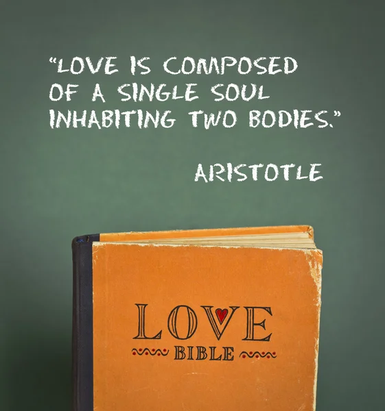 Love Bible with love commandments, metaphors and quotes — Stock Photo, Image