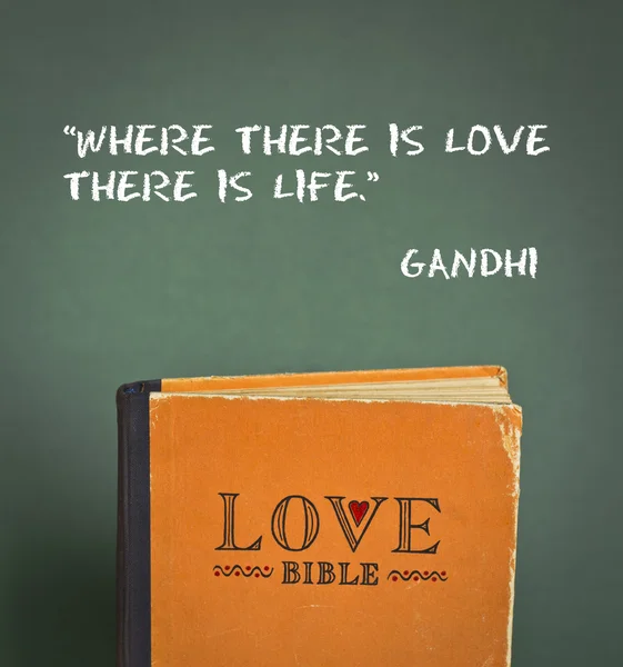 Love Bible with love commandments, metaphors and quotes — Stock Photo, Image