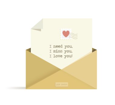 Mektup ile Happy Valentine's day! açılan zarf posta pul kırmızı kalp kutlama sözleri
