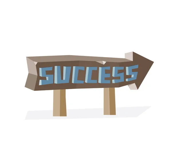 Success 3D arrow sign — Stock Vector